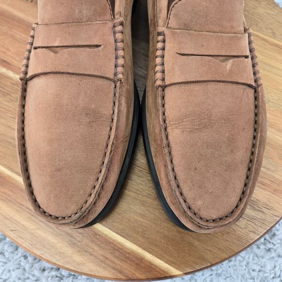 Tod\'s Mens 42.5 Brown Nubuck Leather Casual Lifestyle Comfort Daily Penny Loafer main image 13